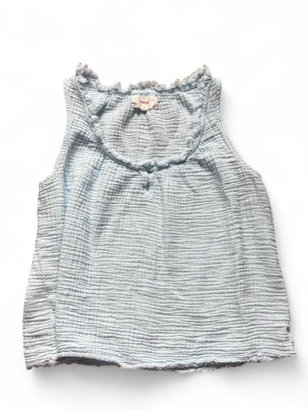 Light Blue Xirena Gauze Tank Top